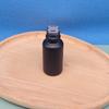 Botella gotero de aceite esencial de madera de bambú esmerilado, color té, negro, azul, verde, botella de muestra de perfume esmerilada, botella rellenable blanca esmerilada