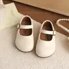 Zapatos de Cuero para Niñas 2026 Primavera Nuevo Estilo Elegantes Zapatos Individuales Trenzados para Niñas Pequeñas, Zapatos Mary Jane para Niños, Zapatos de Princesa