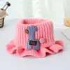 Bufanda para bebé otoño e invierno engrosada cálida linda para niños y niñas cuello bufanda de lana tejida para niños cubrir cuello