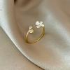 Diseño estilo coreano sensación ins moda personalidad anillo geométrico trémolo mismo traje dedo índice anillo dedo meñique europeo y americano
