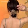 Estrelado do intestino grosso faixa de cabelo estilo coreano acessórios para o cabelo cocar requintado menina organza girassol gravata elástico corda de cabelo