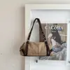 Bolsa Feminina de Axila 2026 Nova Tendência Outono High-End Camurça Veludo Mesclado Ombro Único Bolsa de Ombro Retro para o Dia a Dia