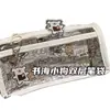 Bolsa de Lápis Transparente Dupla Camada Estilo Ins Sea Line Puppy Alto Valor de Cor Fofa para Estudante Grande Capacidade Bolsa de Armazenamento para Material Escolar