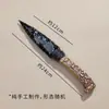 Peça de Escultura de Adaga de Pedra Bruta de Cristal Transfronteiriça Machado de Obsidiana Adaga Artesanato Colecionável para Casa e Escritório Ornamento