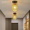 Corda de Cânhamo Americana B&B Bar Imitação de Rattan Luminária de Teto Hotel Pousada Através da Amazon Artesanal E27 Luminária Pendente para Restaurante