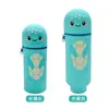 Nova Estojo de Lápis Infantil Silicone Cola Estojo de Lápis DIY Padrão Fofo Estojo de Lápis Panda Gigante Caneta Desenho Animado Fofo