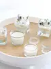 Copo de Vidro para Vela Tealight de Aromaterapia Transparente Fosco Kit de Material Artesanal DIY Lâmpada de Manteiga Copo Vazio para Exibição