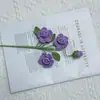 Producto Terminado Rosa Barbie Flores Secas Tejidas a Mano Flores Artificiales Ramo de Flores de Ganchillo Flores Tejidas con Hilo DIY Venta al por Mayor