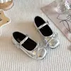 Zapatos Mary Jane Franceses para Niñas 2026 Primavera/Verano Nuevos Zapatos Pequeños de Cuero para Niños Mayores Zapatos Poco Profundos de Princesa