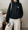 Chaqueta de trabajo con capucha para estudiante de mujer, primavera y otoño 2026, chaqueta deportiva popular de moda de corte holgado