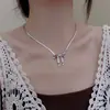 Collar con Anillo de Zirconia de Temperamento para Mujer Cadena de Clavícula Personalizada Nuevo Estilo Caliente 2025 Lujo Accesible Nicho Collar de Gama Alta