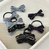 Pinza para el Cabello de Mezclilla con Lazo Estilo Coreano, Pasador Retro de Moda, Pinza para Cola de Caballo, Goma para el Cabello Versátil y Elegante, Pinza de Pato
