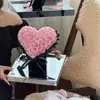 Caja de Regalo de Flor Preservada Corazón 3D que Hace Palpitar el Corazón Rosa Roja Corazón de Espejo Caja de Flores Eternas Regalo 520