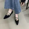 Sapatos Femininos Estilo Coreano Novos Primavera/Verão 2026 com Aumento Interno de Altura, Bico Fino, Boca Rasa, Estampa de Leopardo, Sapatos de Festa, Sapatos Mary Jane