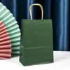 Sacolas de Papel Kraft, Sacolas de Compras, Sacolas de Presente com Logo Impresso, Embalagens, Cor Sólida para Panificação, Para Levar, Sacolas para Chá de Leite, Estoque Pronto Atacado