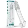Nuevos Productos Eróticos: Condón Diente de Lobo para Estimulación del Pene, Anillo Vibrador de Cristal Erótico, Juguete Grande para Parejas