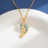 Collar de Venta Caliente Transfronteriza en Europa y América, Serie Oceánica Collar de Delfín Accesorios para Mujer, Diseño Simple, Cadena para Clavícula Estilo Festivo