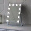 Espejo de Maquillaje LED Amazon Hollywood Espejo de Tocador de Escritorio con Luz Regalo de Escritorio para Dormitorio Estilo Europeo y Americano Espejo con Bombilla