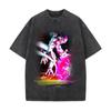 Verão Novo Desenho Animado Impressão Velha Camiseta de Manga Curta Dragon Ball Bidimensional Masculino e Feminino Casual Top