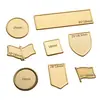 Fabricante Personalizado en Blanco Acero Inoxidable Cepillado Corrosión Letrero Grabado Metálico Muebles para el Hogar Puerta de Madera Gabinete Placa de Nombre