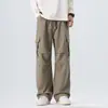 Ropa de Hombre Feng She / 2026 Nuevos Pantalones de Trabajo Americanos para Hombre Pierna Recta Holgada con Cordón Casual Largos Pantalones Deportivos