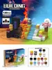 Bloques de Construcción Magnéticos Populares de Amazon Cubo Magnético Bloques de Construcción Educativo Castillo Rosa 3D Juguete para Niña