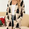 Nuevo cárdigan fino largo de comercio exterior transfronterizo con bolsillos, abrigo suéter de moda estampado para otoño e invierno, personalizado, casual para mujer