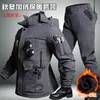 Bestseller internacional: vestuário de trabalho tático softshell macio repelente à água com forro de fleece para outono e inverno, roupas de montanhismo, vestuário quente para ciclismo e pesca