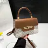 Luxo Acessível Retrô Primavera e Verão 2025 Nova Textura Moda Popular Deste Ano Splicing Grande Capacidade Transversal de Ombro Pequena Bolsa Quadrada