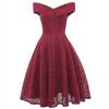 2026 Nuevo Más Vendido en Amazon Aliexpress Wish Moda Femenina Europea y Americana Sexy con Escote en V Profundo y Encaje Vestido