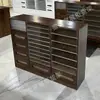 Gabinete Exhibidor de Esmalte de Uñas En Tienda Color Madera Maciza Nogal Estilo Antiguo Gabinete de Almacenamiento para Esmalte en Gel y Arte de Uñas Gabinete de Almacenamiento de Arte de Uñas para Mostrador