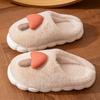Pantufas de Algodão Cogumelo Fofas para Mulheres no Outono e Inverno, Quentes e Antiderrapantes, Pantufas de Algodão para Casal, Pantufas Peludas de Sola Grossa para Homens no Inverno