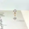 Pendientes Colgantes Pequeños Redondos de Circonita de Aleación de Titanio F-136 Pendientes de Labio de Titanio G23 con Rosca Interna Joyería para Piercing