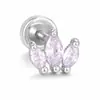 Nuevo ear cuff en forma de corazón con incrustaciones de diamantes de Amazon, acero inoxidable, versátil, único y elegante joyería de pendientes de mariposa para mujer