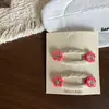 Nuevo Clip de Pelo para Bebé Sencillo Colorido de Flor Pequeña Clip Lateral Clip para Flequillo