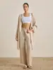 Procesamiento Personalización Suministro Exclusivo Transfronterizo Venta Caliente en Amazon Cárdigan con Capucha Pantalones de Pierna Ancha Conjunto de Dos Piezas Traje Casual para Mujer