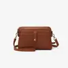 Bolsa Feminina 2025 Nova Primavera e Verão Jovem Cor Sólida Casual Versátil Bolsa Feminina Tecida Ombro Transversal Bolsa Pequena Tecida