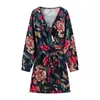 Popular ropa de mujer europea y americana transfronteriza de AliExpress Vestido vintage dulce floral de retazos romántico de corte francés