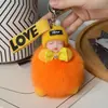 Muñeca Durmiente Bola de Pelo de Zorro Real Colgante Muñeca Accesorios para Bolso de Mujer Llavero de Coche Colgante de Peluche Regalo
