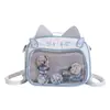Bolsa fofa Feminina Soft Girl Estudante Dor Bolsa Transparente Bolsa Estilo Japonês Estilo Universitário JK Bolsa de Bebê Ombro Crossbody Bolsa