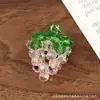 Mini Bolso Elegante de Perlas Hecho a Mano con Cuentas, Accesorio para Mini Bolso de Muñeca, Colgante Personalizado de Corazón y Fresa, Piezas para Joyería DIY