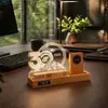 Aniversário Corporativo Reunião Anual da Empresa Troféu Personalizado Luminária Noturna de Acrílico Decoração de Negócios Lembrança Carregador Sem Fio Calendário