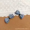 Serie de Colores Contrastantes Estilo Retro Dulce Pasador para el Cabello Infantil Azul Gris Negro y Blanco Par de Lazos Pinzas Pequeñas de Par Clip Lateral Clip para Flequillo