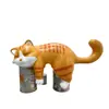 Escultura Decorativa Criativa de Gato em Fibra de Vidro para Exterior Loja de Desenhos Animados Fachada de Loja Gramado de Shopping Atrativo de Tráfego Fibra de Vidro Feito Sob Medida