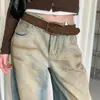 Cinturón Retro Blanco Estampado para Mujer 2026 Nuevo Estilo Y2K Estilo Western Americano de Alta Gama para Combinar con Jeans y Ceñir la Cintura