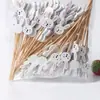 Palillos Desechables para Frutas Brochetas de Bambú Palillos de Flores Tenedores para Frutas Palillos para Sushi Tenedores Palillos Creativos para Cócteles Palillos para Postres Envío Gratis
