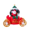 Carruaje de Santa Claus transfronterizo con nieve y bola de cristal de luz brillante, regalo de Navidad creativo, adorno de escritorio al por mayor