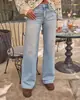 Jeans de Pierna Ancha Sueltos Retro de Cintura Alta Nuevos Primavera/Verano 2026 Pantalones Vaqueros Casuales para Mujer en Stock