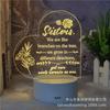 Lámpara de noche 3D transfronteriza con ambiente festivo para madre, luz acrílica, regalo de bendición, LED, colorida y creativa, lámpara de mesa