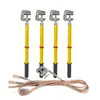 Cable de tierra plano en espiral de 0.4kV tipo compresión en espiral varilla de tierra tornillo de compresión plano hilera de cables varilla de tierra de doble propósito